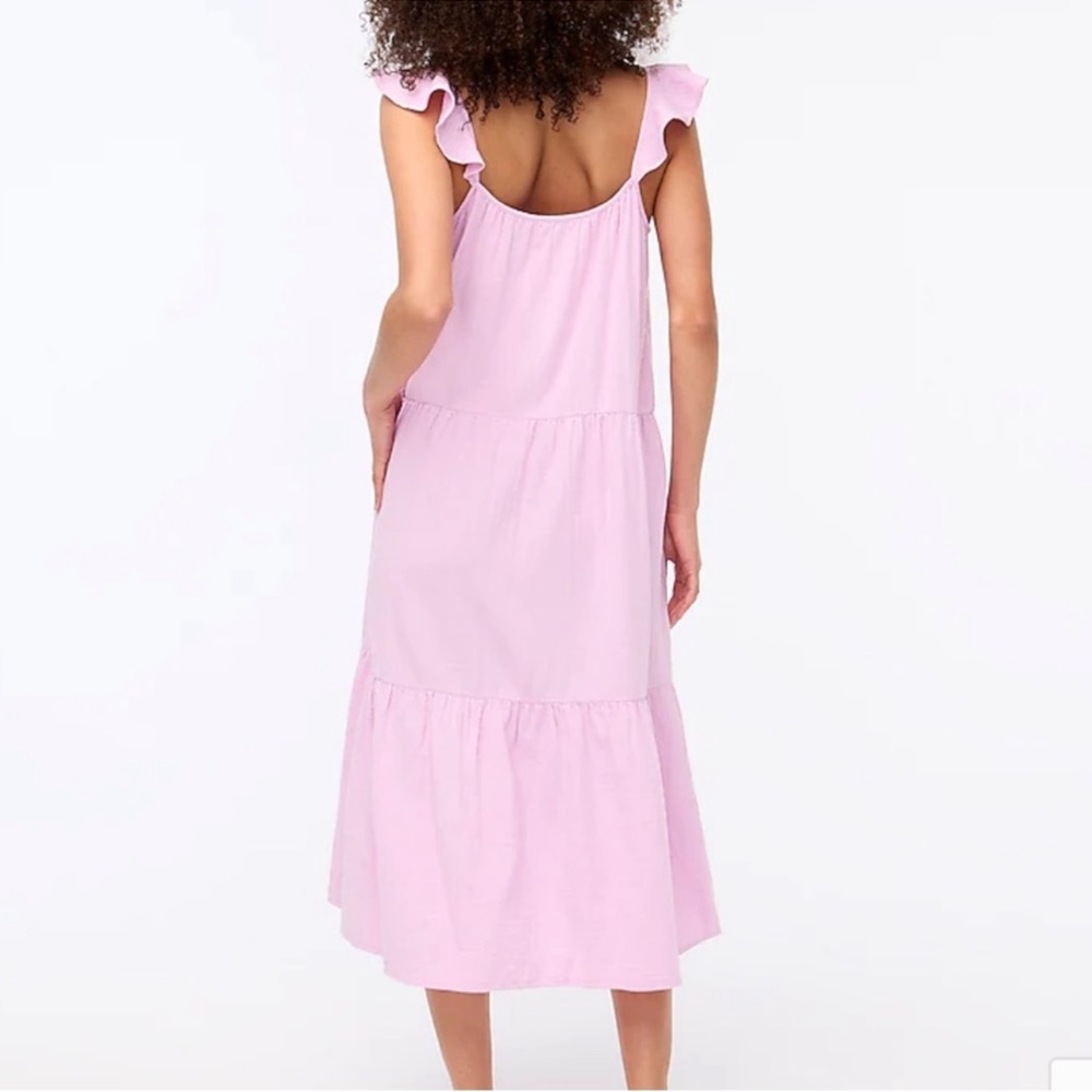 J Crew Ruffle Strap Double Gauze Maxi Dress - Picture 3 of 4